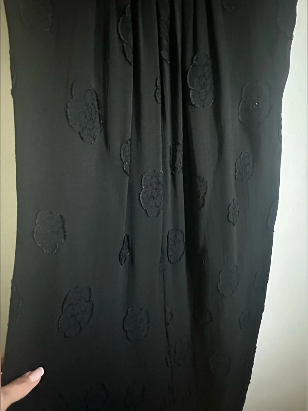 Chanel Vintage Camellia Silk Maxi Dress Eu 40 ♥️ Rare